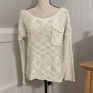 Silver Jeans Cream Knit Sweater